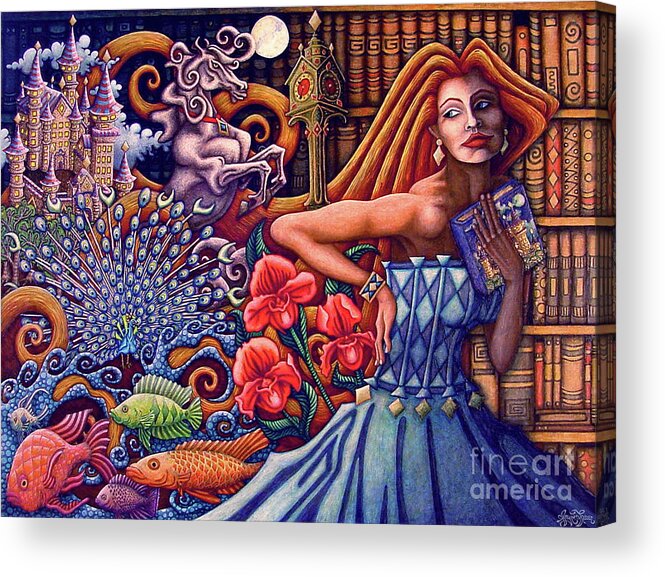 Tropical Fish Acrylic Print featuring the painting Once Upon A Dream... by Amy E Fraser