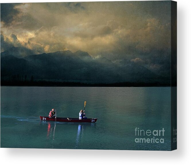 Lake Acrylic Print featuring the mixed media Outdoor Delight by Eva Lechner
