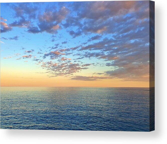 Sunset Acrylic Print featuring the photograph Pastel Sunset by Andrea Whitaker