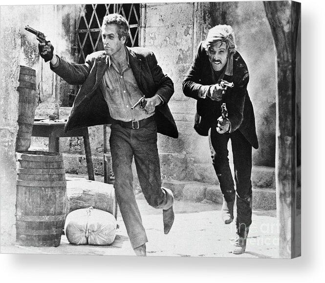 Mature Adult Acrylic Print featuring the photograph Paul Newman And Robert Redford In Butch by Bettmann