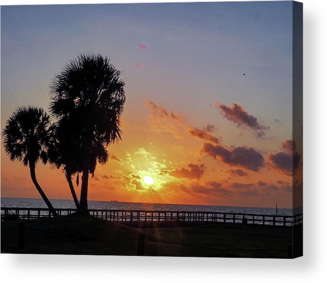 Sunrise Acrylic Print featuring the photograph Pleasure Island Sunrise by Jerry Connally