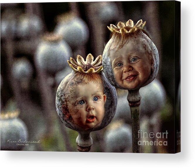 Children Acrylic Print featuring the photograph Pods by Kira Bodensted