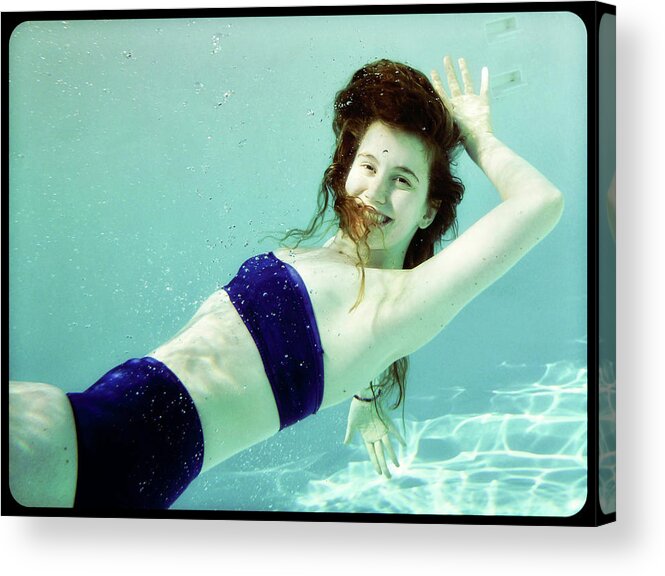 Underwater Acrylic Print featuring the photograph Pool Girl by D Malone
