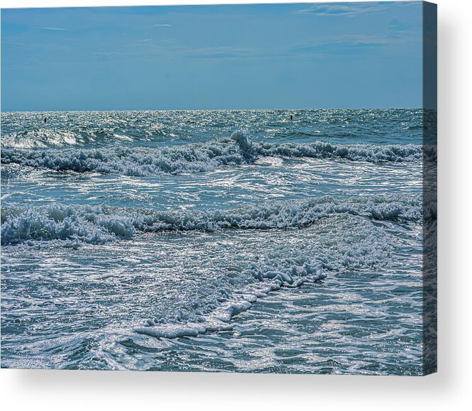 Treasure Island Acrylic Print featuring the photograph Porcelain Waves in the Sun by Rebecca Carr