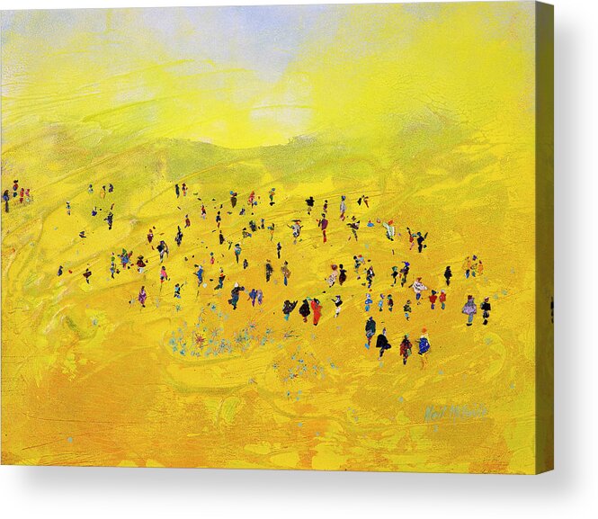 Paint Acrylic Print featuring the painting Prairie Gathering by Neil McBride