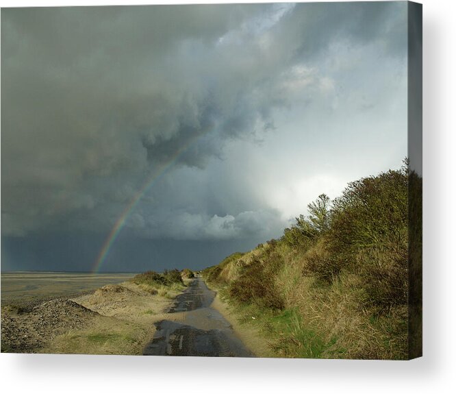 Scenics Acrylic Print featuring the photograph Rainbow Storm by Guillaume Temin