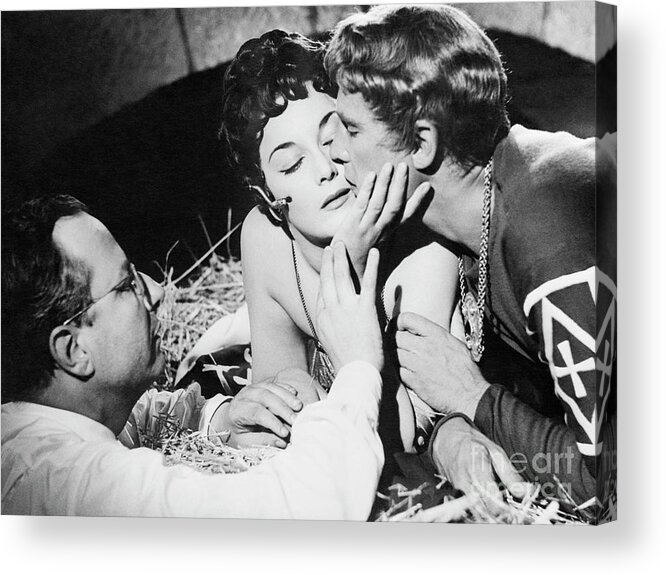 People Acrylic Print featuring the photograph Riccardo Freda Directs Actors by Bettmann