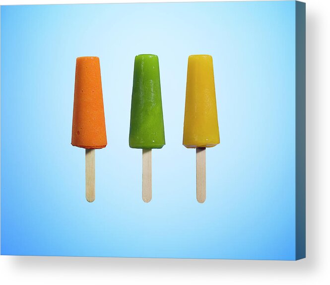 Melting Acrylic Print featuring the photograph Row Of Different Flavors Of Ice Cream by Jonathan Knowles