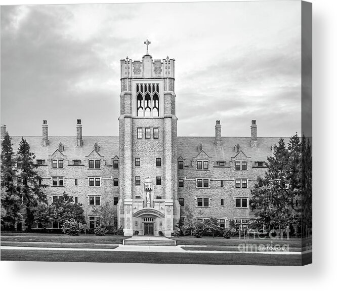 Saint Mary's College Acrylic Print featuring the photograph Saint Mary's College Le Mans Hall by University Icons