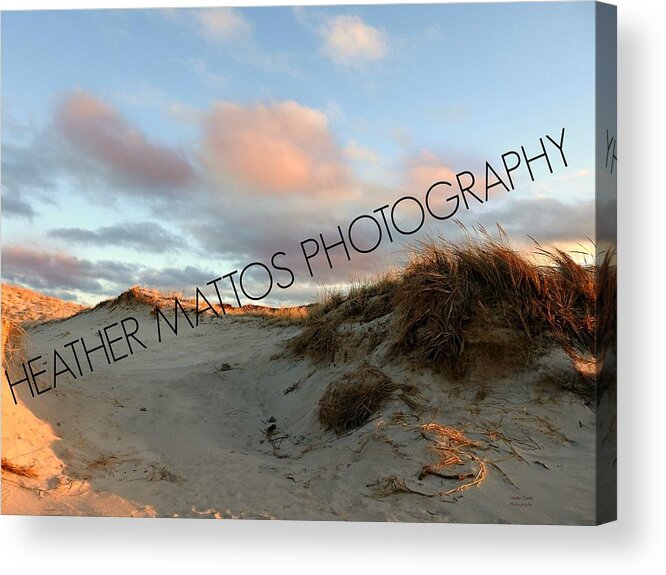 Sand Dunes Acrylic Print featuring the photograph Sand Dunes and Clouds by Heather M Photography