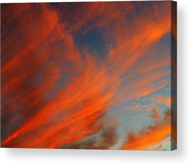 Red Sky Acrylic Print featuring the photograph September Clouds at Sunset by Mike McBrayer