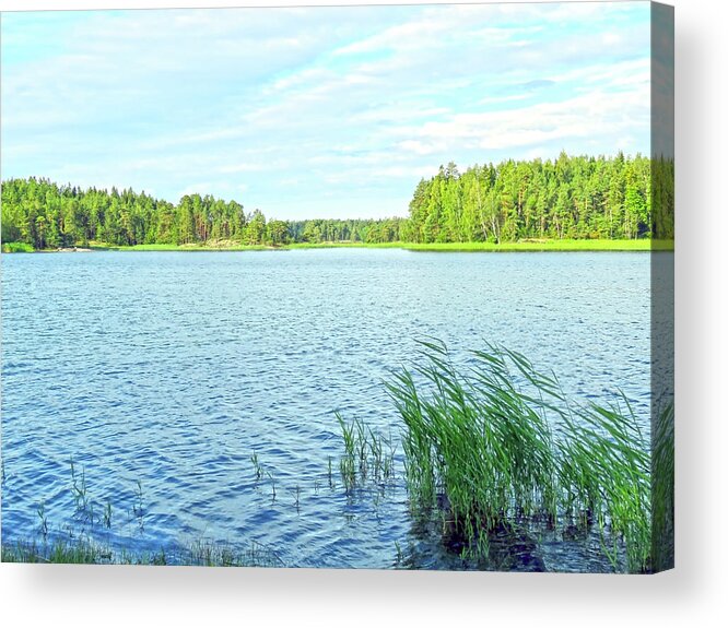 Nature Acrylic Print featuring the photograph Seven In The Morning In The Archipelago by Johanna Hurmerinta