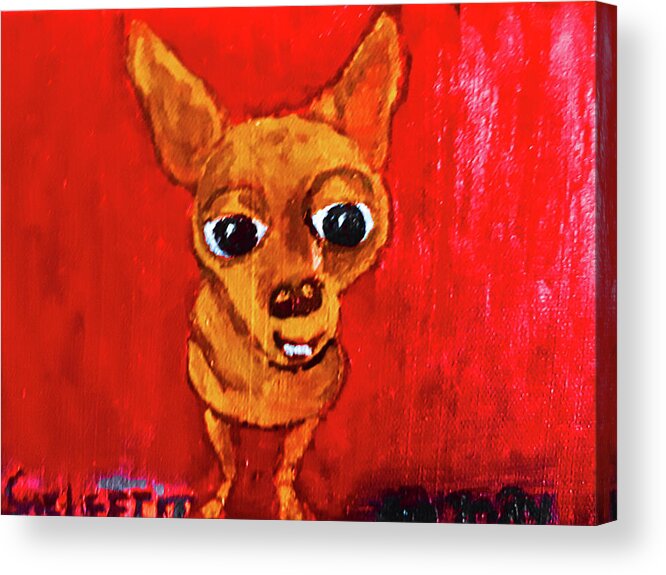 Pets Acrylic Print featuring the painting She Left Me by Gabby Tary