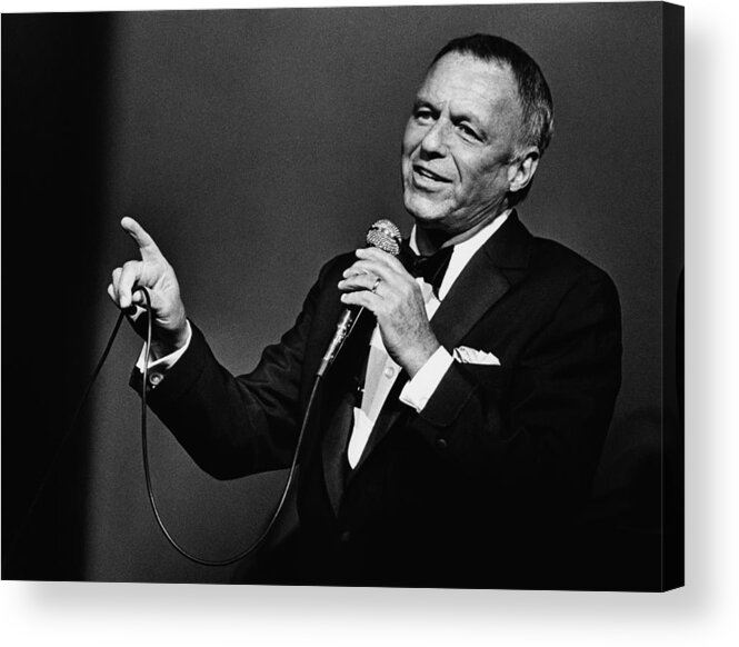 Singer Acrylic Print featuring the photograph Singer Frank Sinatra In Concert by George Rose