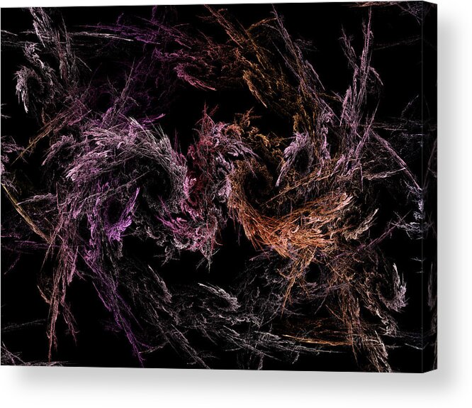 Dancing Acrylic Print featuring the digital art Smoke Dancing by Bill Posner