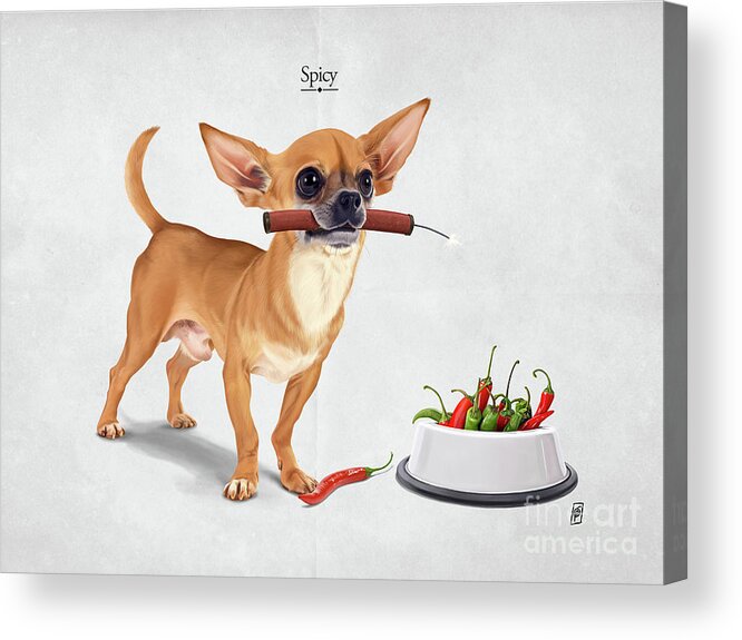 Illustration Acrylic Print featuring the digital art Spicy by Rob Snow