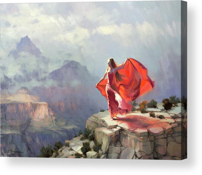 Southwest Acrylic Print featuring the painting Storm Maiden by Steve Henderson