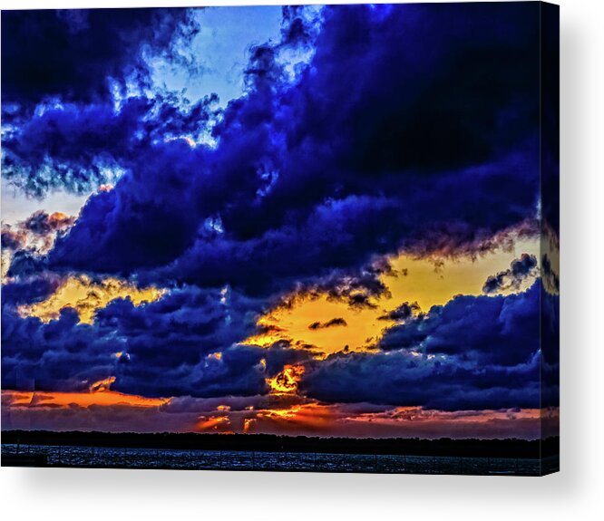 Fl Acrylic Print featuring the photograph Sunset in St. Petersburg by Louis Dallara