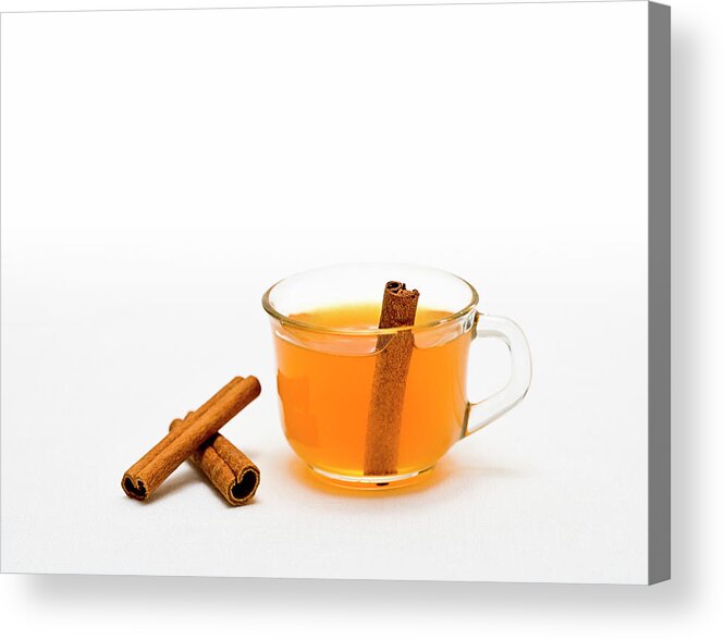 White Background Acrylic Print featuring the photograph Tea With Cinnamon by Fridholm, Jakob