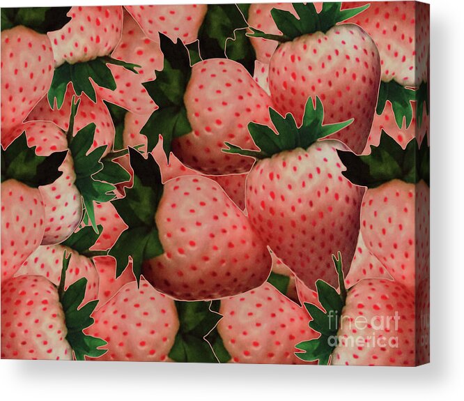 Terra Acrylic Print featuring the photograph Terra Cotta Strawberries by Rockin Docks