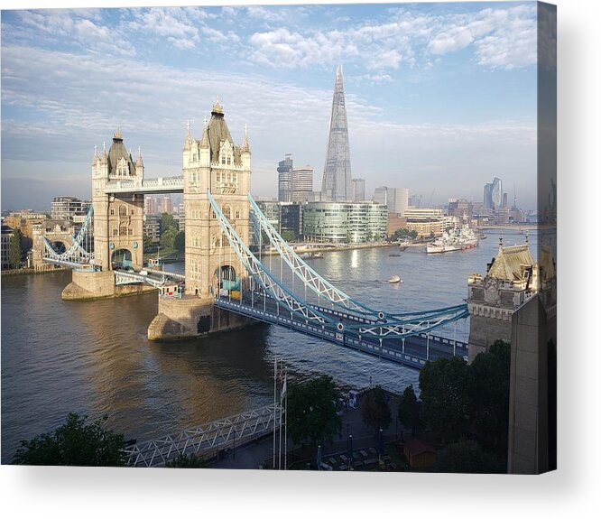 London Acrylic Print featuring the photograph Tower Bridge London by Peggy King