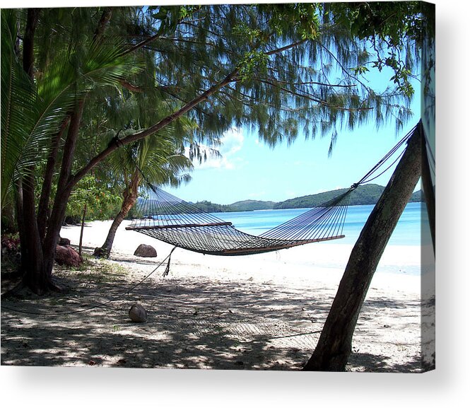 Fiji Acrylic Print featuring the photograph Tropical afternoon R and R by Leslie Struxness