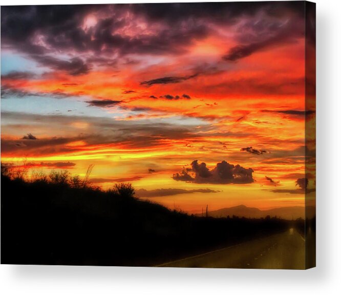 Az80 Acrylic Print featuring the photograph AZ80 from Tombstone to Tucson by Micah Offman