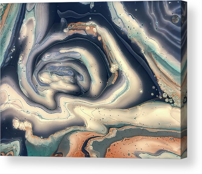 Acrylic Acrylic Print featuring the painting Uncharted Waters by Teresa Wilson