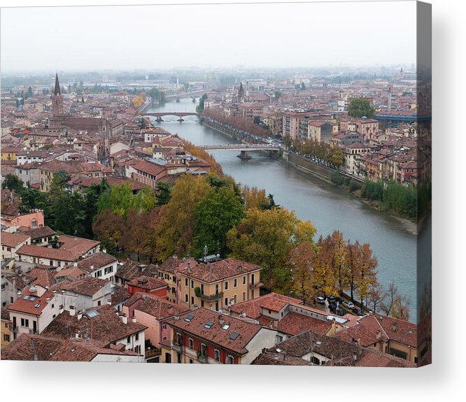 Old Town Acrylic Print featuring the photograph View Over Verona by Pedro Nunez Photography