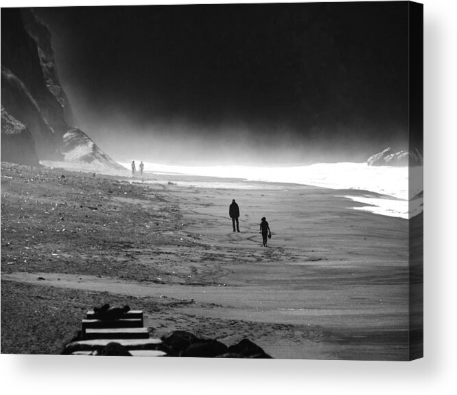Atmosphere Acrylic Print featuring the photograph Walking On The Beach by Fernando Abreu