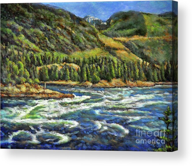 Skookumchuck Narrows Acrylic Print featuring the painting Where Waters Meet 3 by Eileen Fong