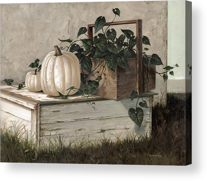 Michael Humphries Acrylic Print featuring the painting White Pumpkins by Michael Humphries