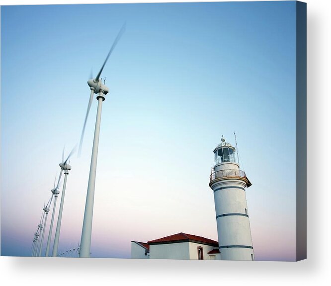 Sport Rowing Acrylic Print featuring the photograph Wind Turbines by Jazzirt