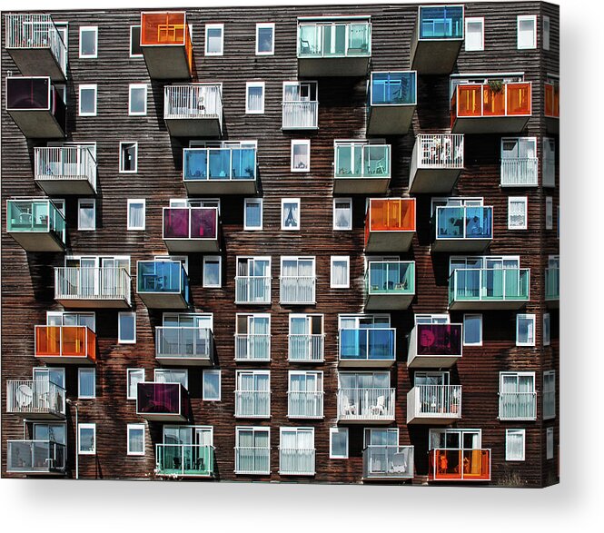 Apartment Acrylic Print featuring the photograph Windows And Balconies by Maria Luisa Corapi