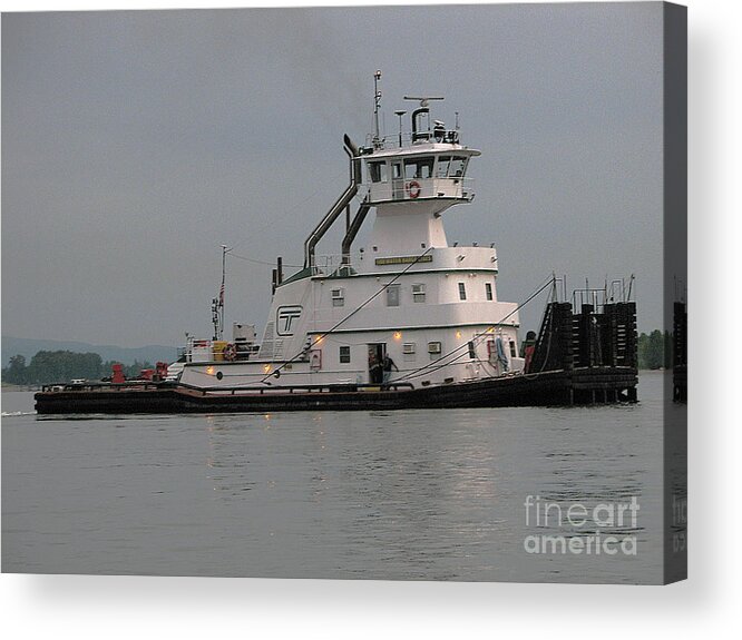 Tug Boat Acrylic Print featuring the photograph Tug 2 on the Columbia River by Rich Collins