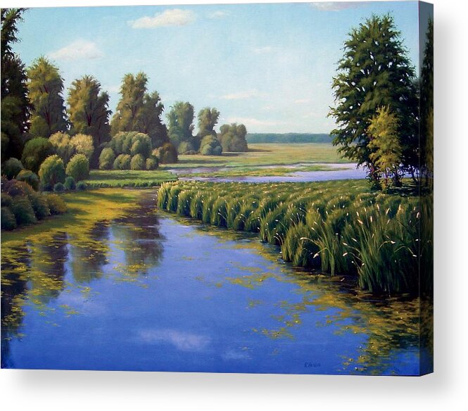Landscape Acrylic Print featuring the painting August Days by Rick Hansen