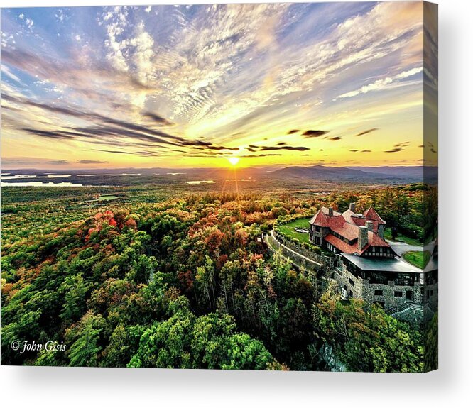  Acrylic Print featuring the photograph Castle in the Clouds #1 by John Gisis