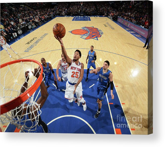 Nba Pro Basketball Acrylic Print featuring the photograph Derrick Rose by Jesse D. Garrabrant