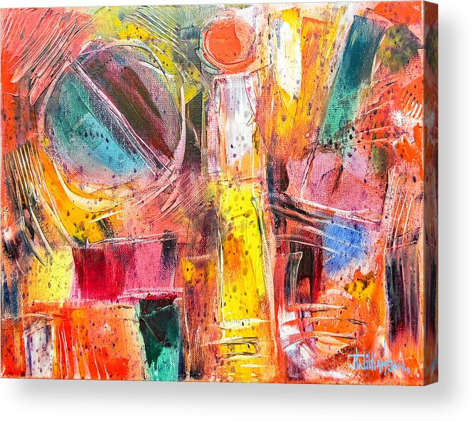 Abstract Acrylic Print featuring the painting Expression # 8 #1 by Jason Williamson