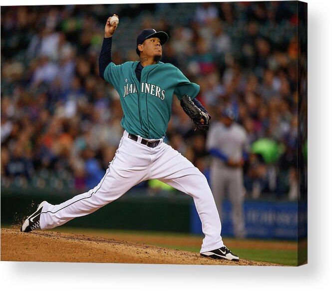 People Acrylic Print featuring the photograph Felix Hernandez #1 by Otto Greule Jr