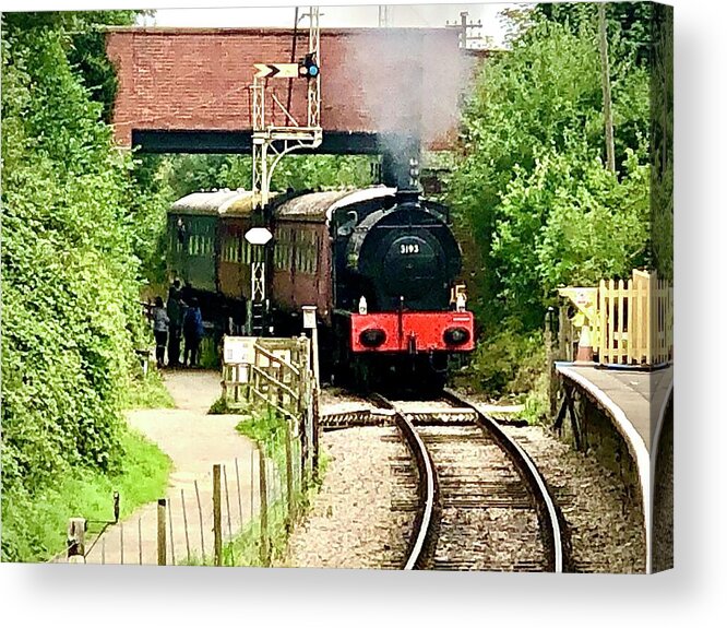 No. 3193 Acrylic Print featuring the photograph Hunslet 0-6-0ST No.3193 Steam Locomotive #1 by Gordon James