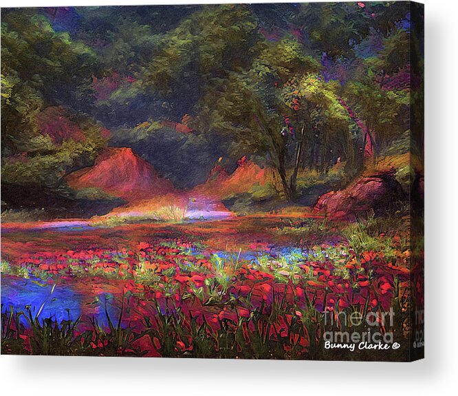 Painting Acrylic Print featuring the digital art Never Forget by Bunny Clarke