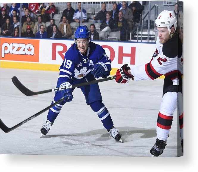 Playoffs Acrylic Print featuring the photograph Albany Devils v Toronto Marlies #12 by Graig Abel