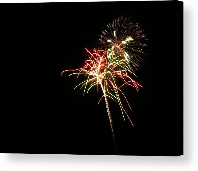 Fireworks Acrylic Print featuring the photograph Fireworks #18 by George Pennington