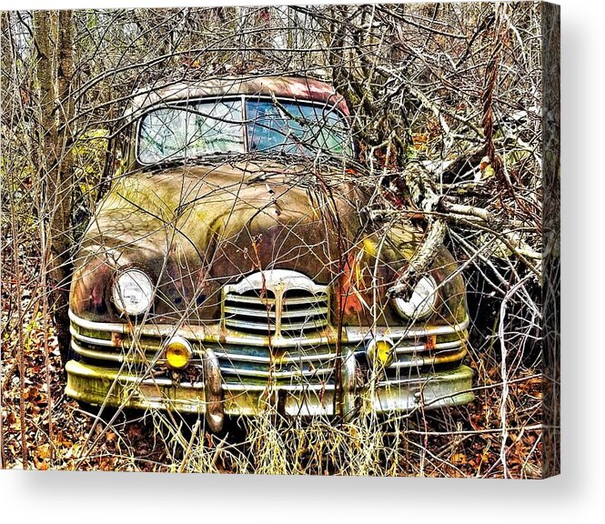 Packard Acrylic Print featuring the photograph 1950 Packard by Jim Harris