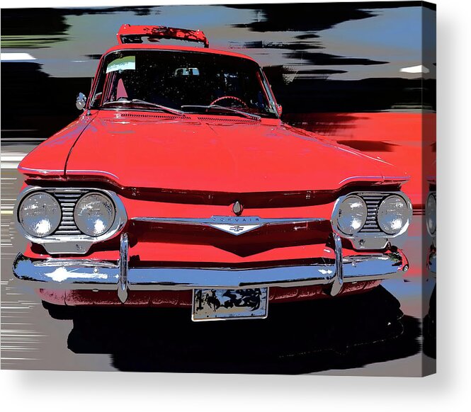 1961 Chevrolet Corvair Acrylic Print featuring the photograph 1961 Chevrolet Corvair 715 by Cathy Anderson