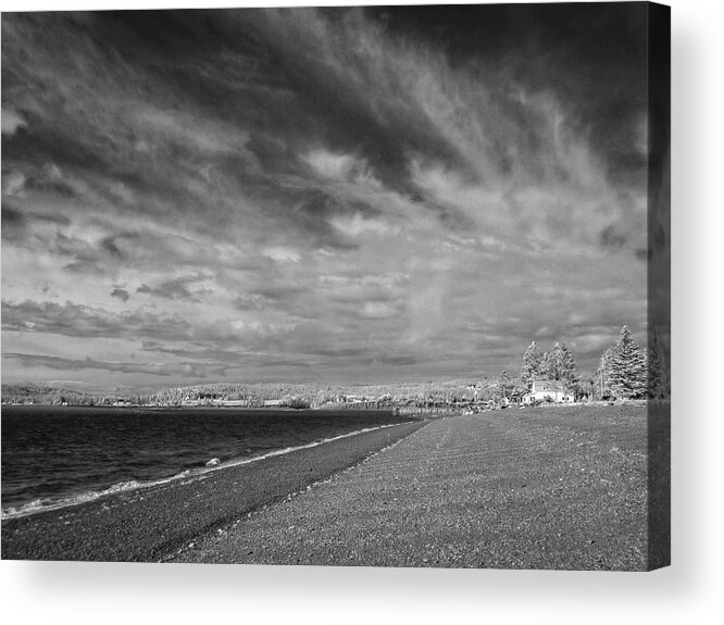 Infra Red Acrylic Print featuring the photograph 1st Beach Skies by Alan Norsworthy