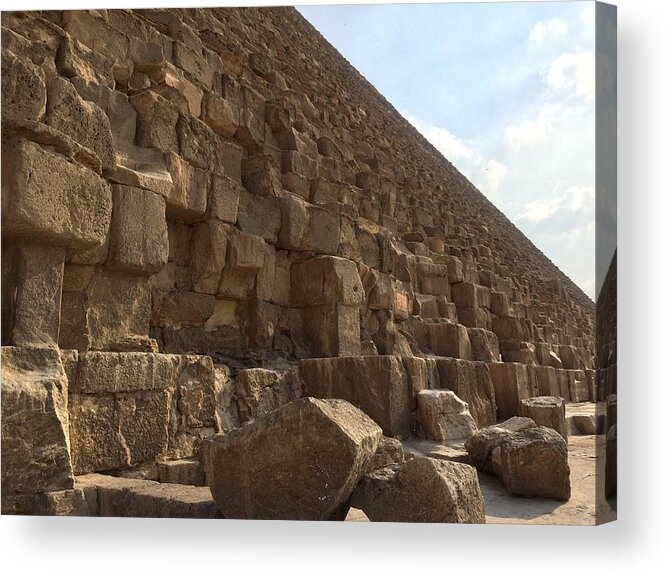 Giza Acrylic Print featuring the photograph Great Pyramid #2 by Trevor Grassi