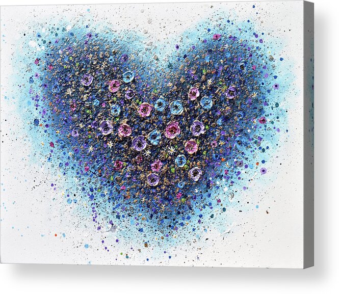 Heart Acrylic Print featuring the painting One Love by Amanda Dagg