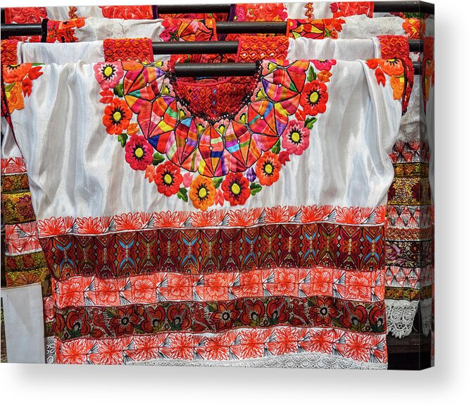 Blouse Acrylic Print featuring the photograph Woven Vibrance #3 by Leslie Struxness